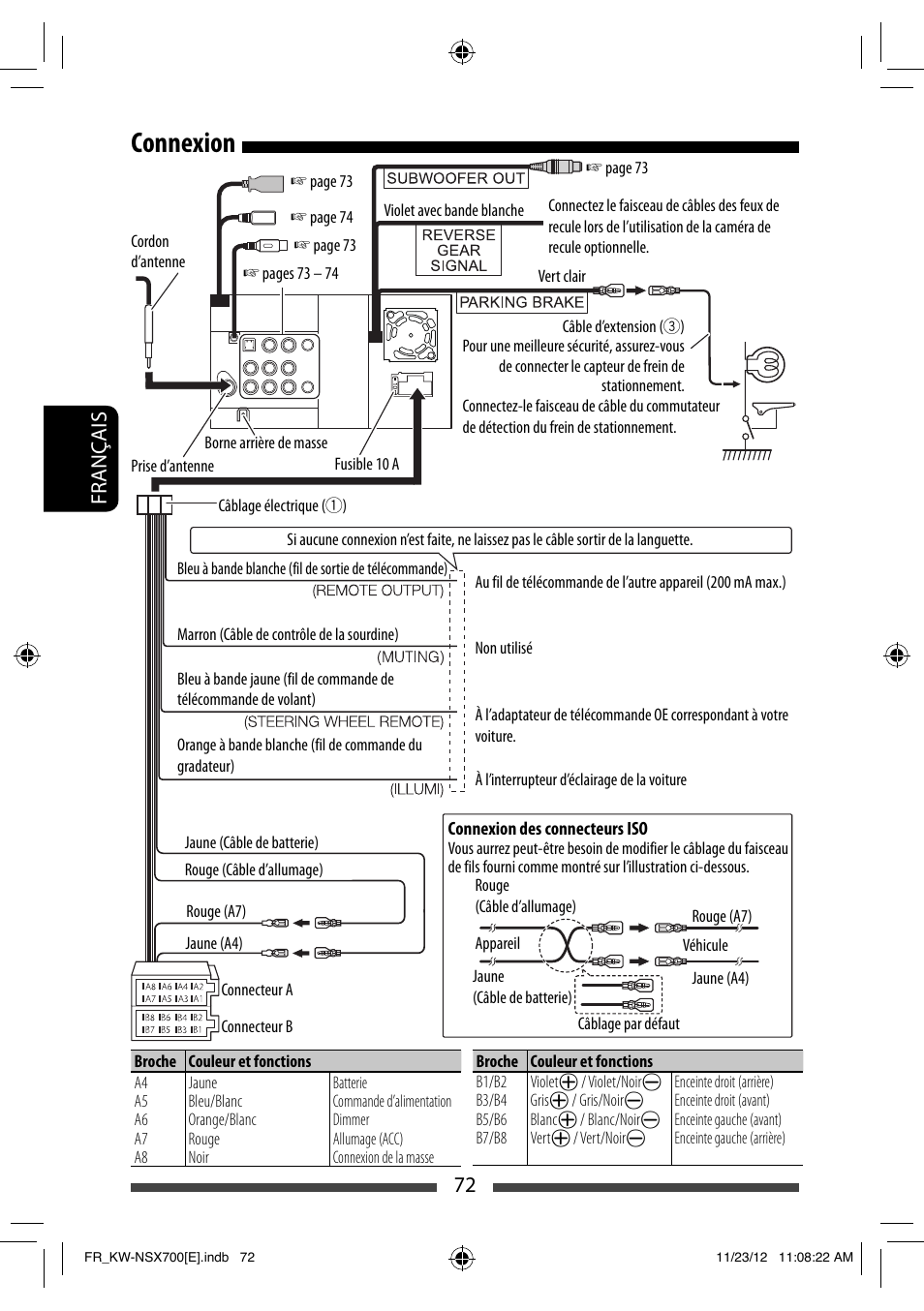 Connexion, 72 français | JVC KW-NSX700 User Manual | Page 224 / 309