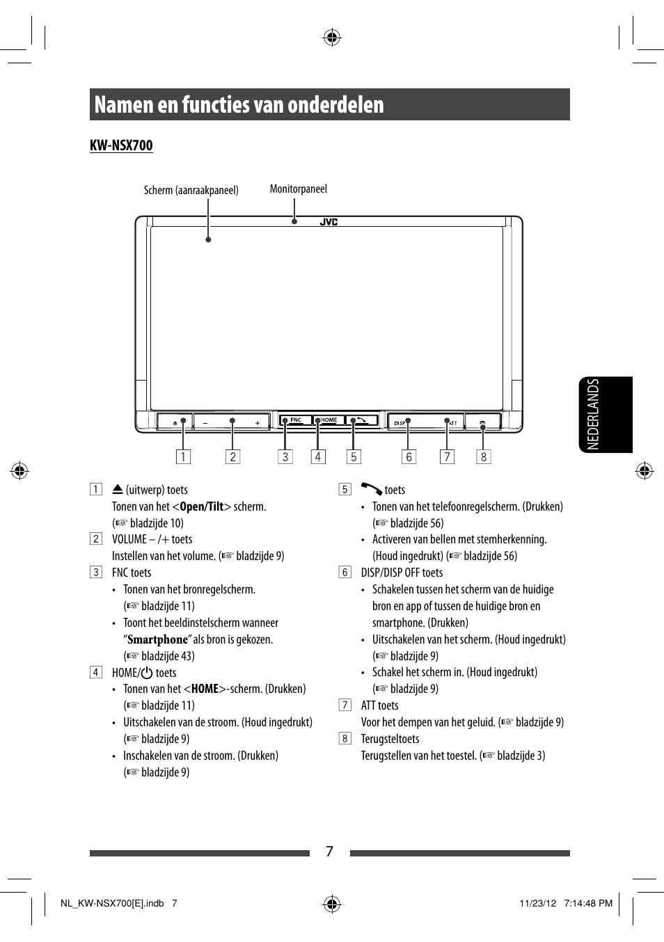 Namen en functies van onderdelen | JVC KW-NSX700 User Manual | Page 235 / 309