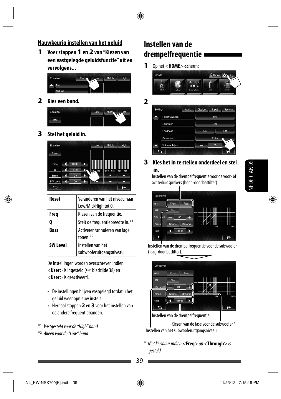 Instellen van de drempelfrequentie | JVC KW-NSX700 User Manual | Page 267 / 309