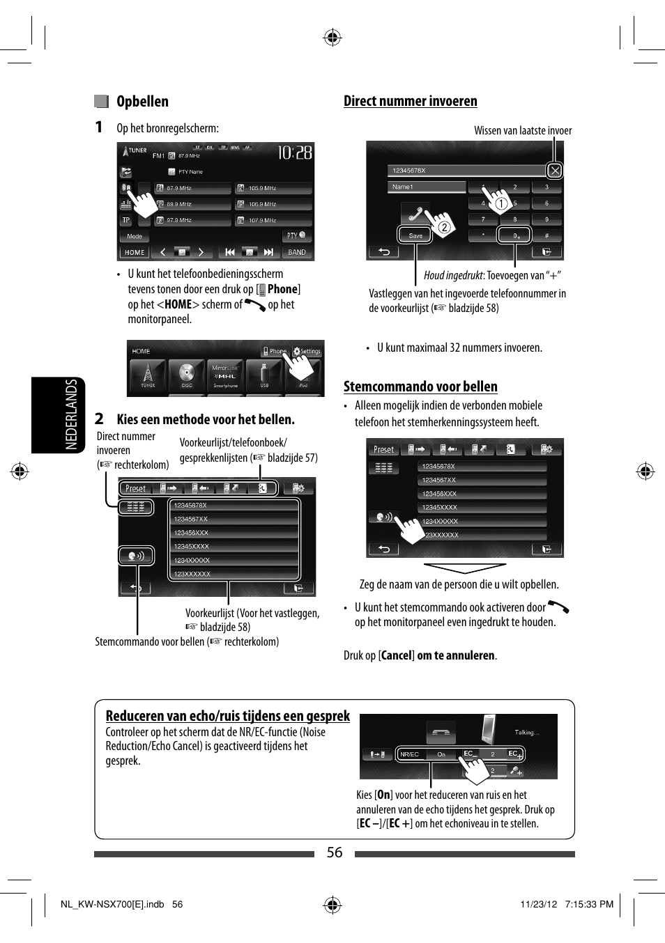 Opbellen | JVC KW-NSX700 User Manual | Page 284 / 309