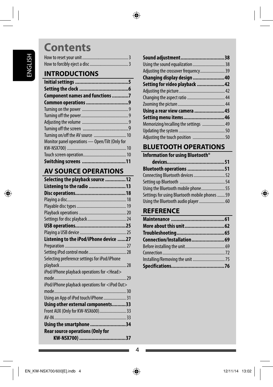 JVC KW-NSX700 User Manual | Page 4 / 309