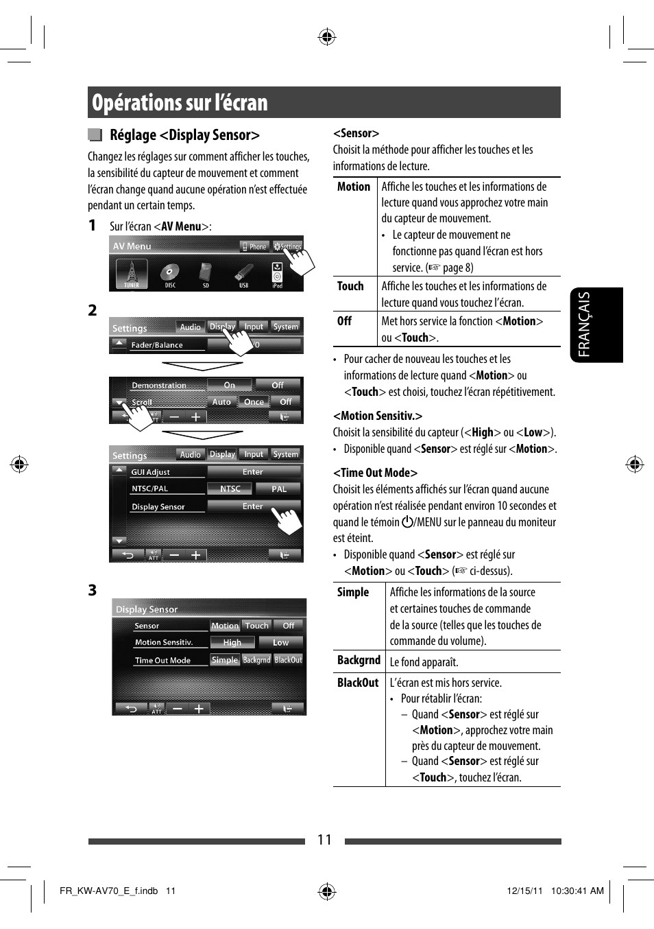 Opérations sur l’écran | JVC KW-AV70BT User Manual | Page 155 / 293