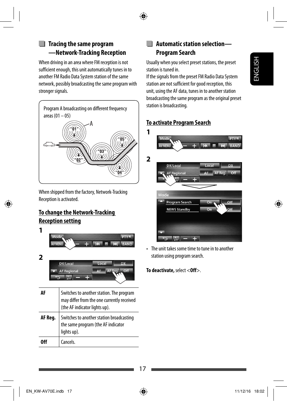 JVC KW-AV70BT User Manual | Page 17 / 293