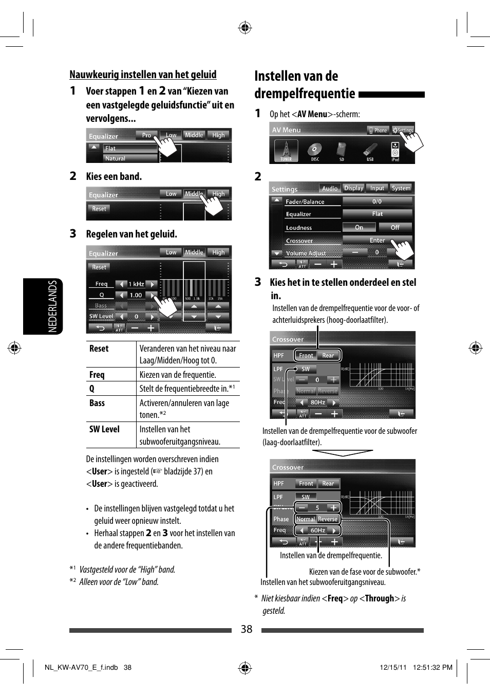 Instellen van de drempelfrequentie | JVC KW-AV70BT User Manual | Page 254 / 293