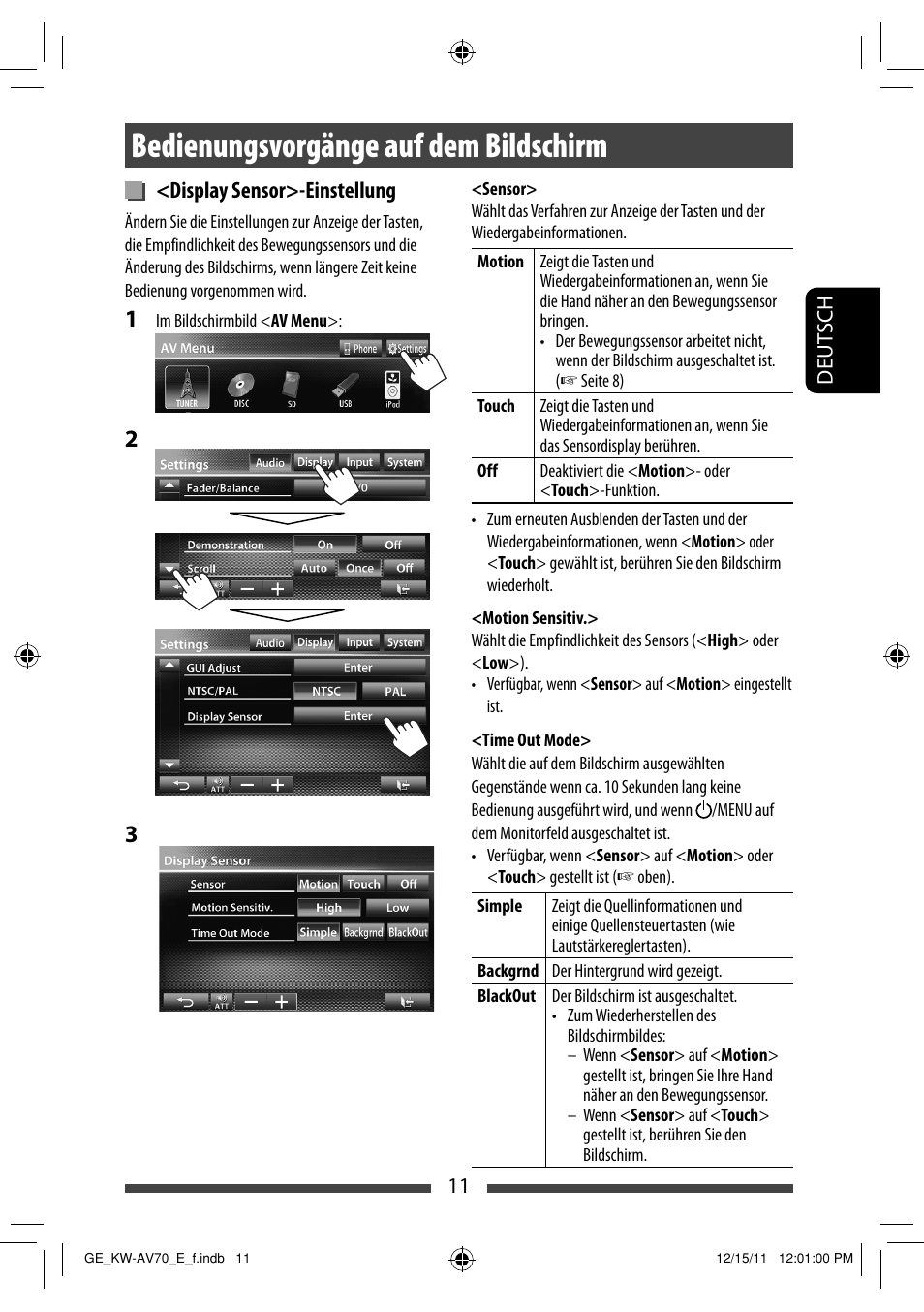 Bedienungsvorgänge auf dem bildschirm | JVC KW-AV70BT User Manual | Page 83 / 293