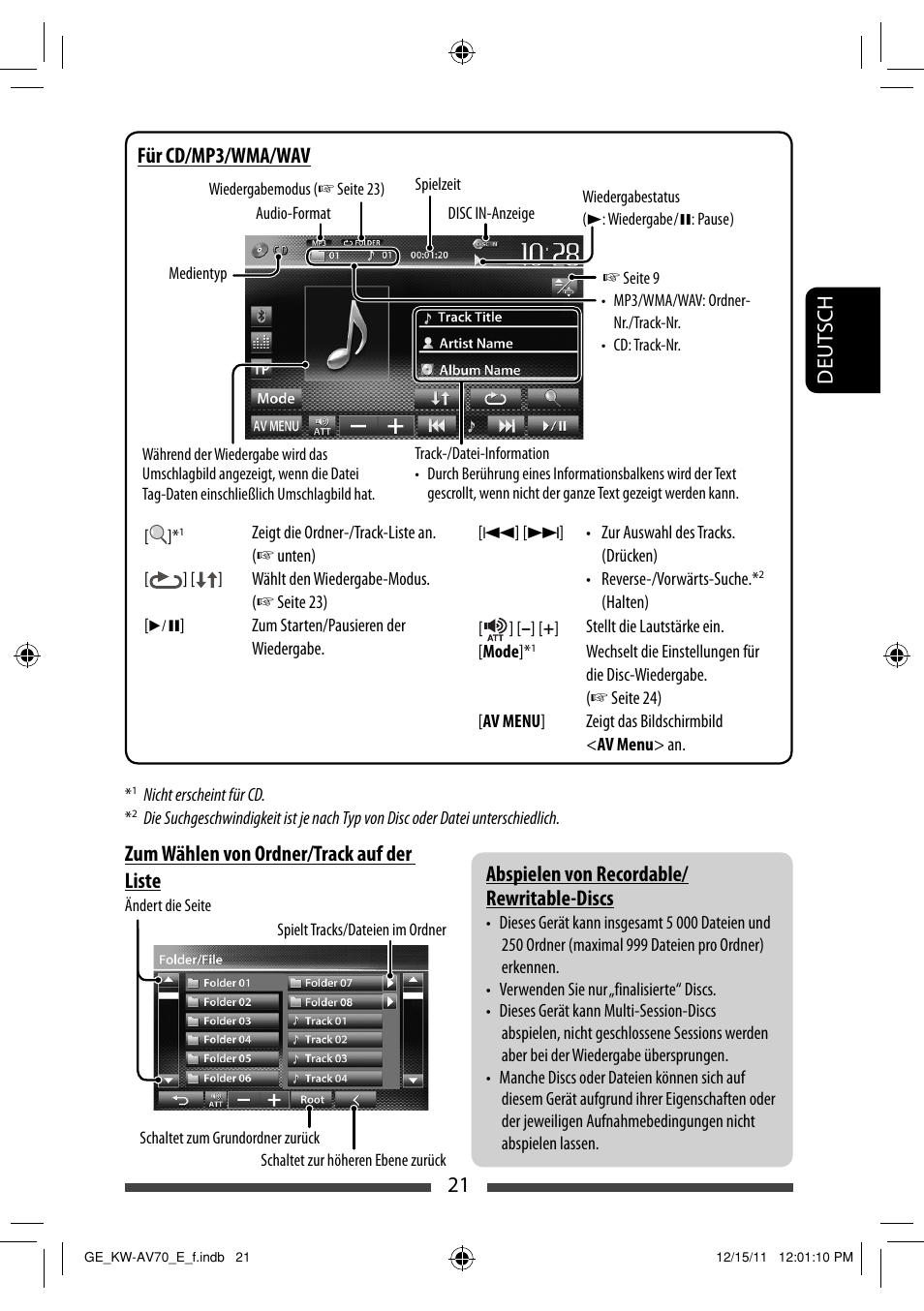 JVC KW-AV70BT User Manual | Page 93 / 293