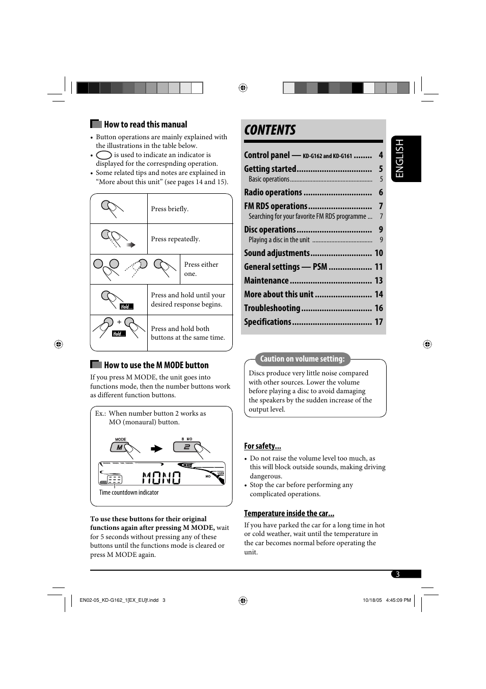 JVC kd-g162 User Manual | Page 3 / 50
