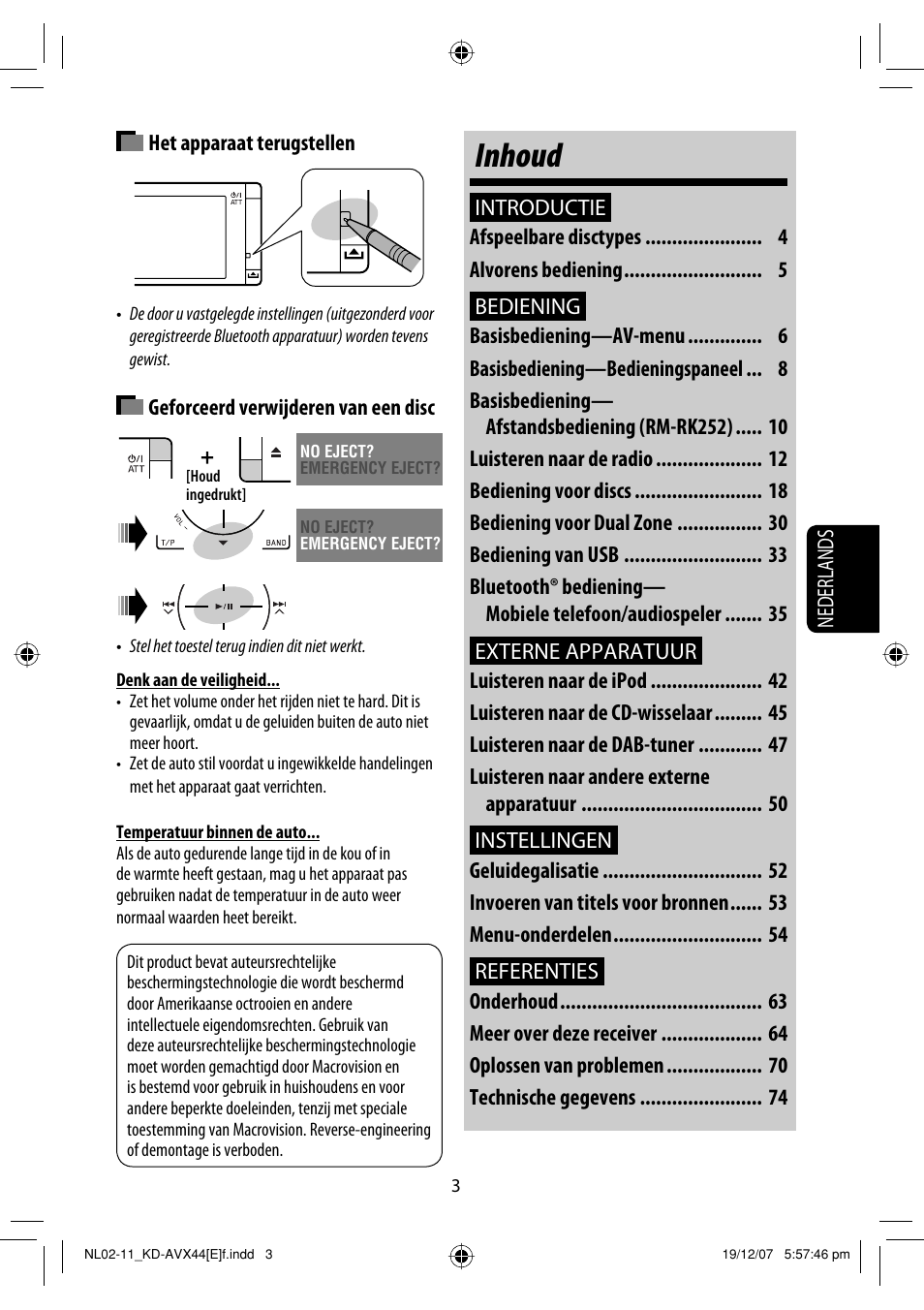 Inhoud | JVC KD-AVX44 User Manual | Page 227 / 301