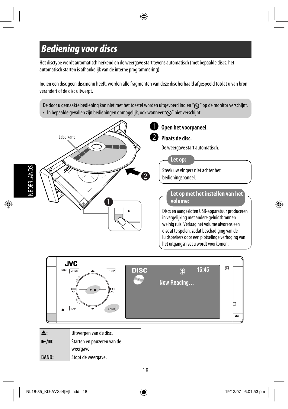 Bediening voor discs | JVC KD-AVX44 User Manual | Page 242 / 301