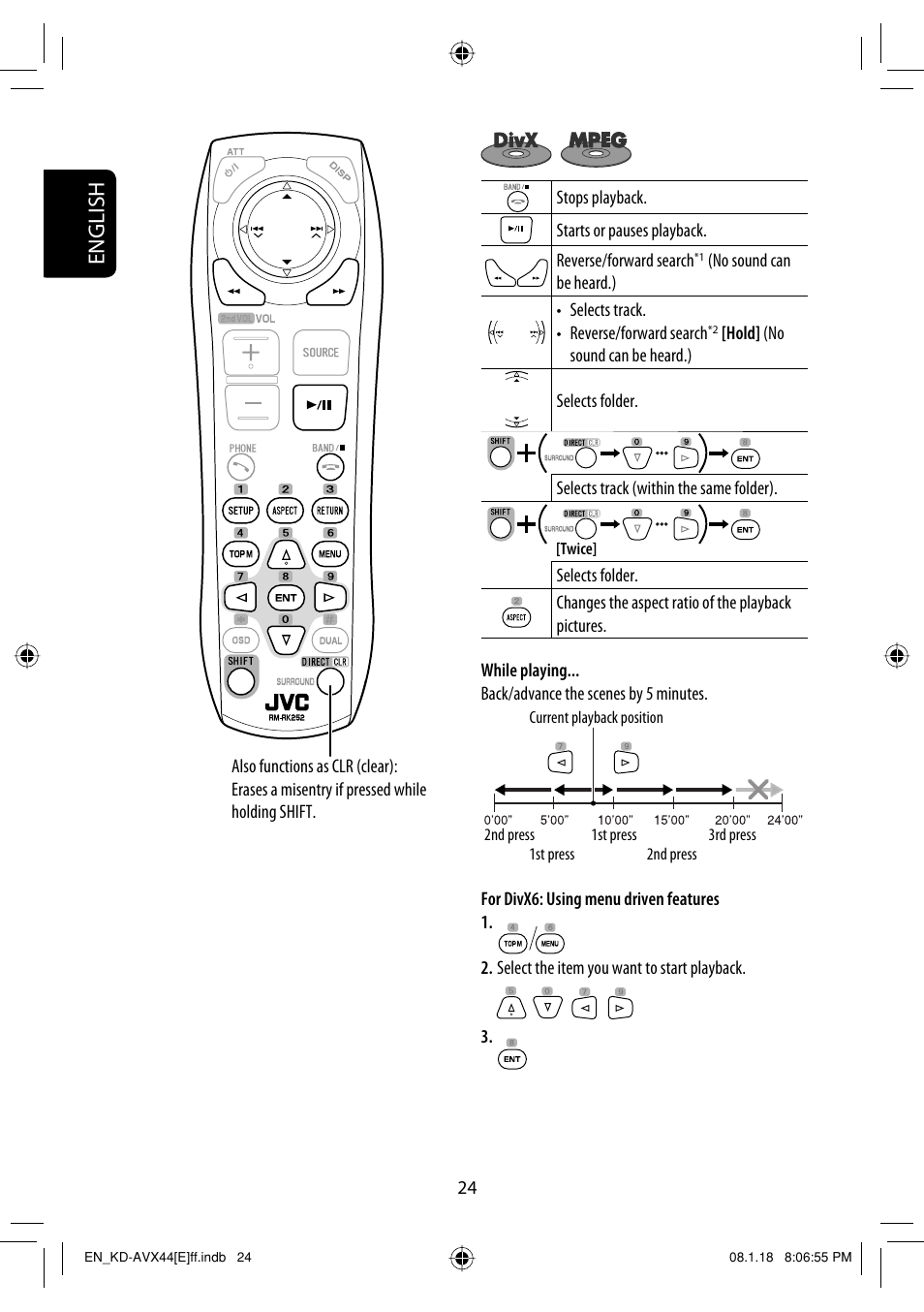 English | JVC KD-AVX44 User Manual | Page 26 / 301