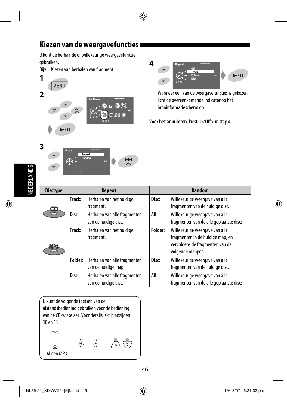 Kiezen van de weergavefuncties, Nederlands | JVC KD-AVX44 User Manual | Page 270 / 301