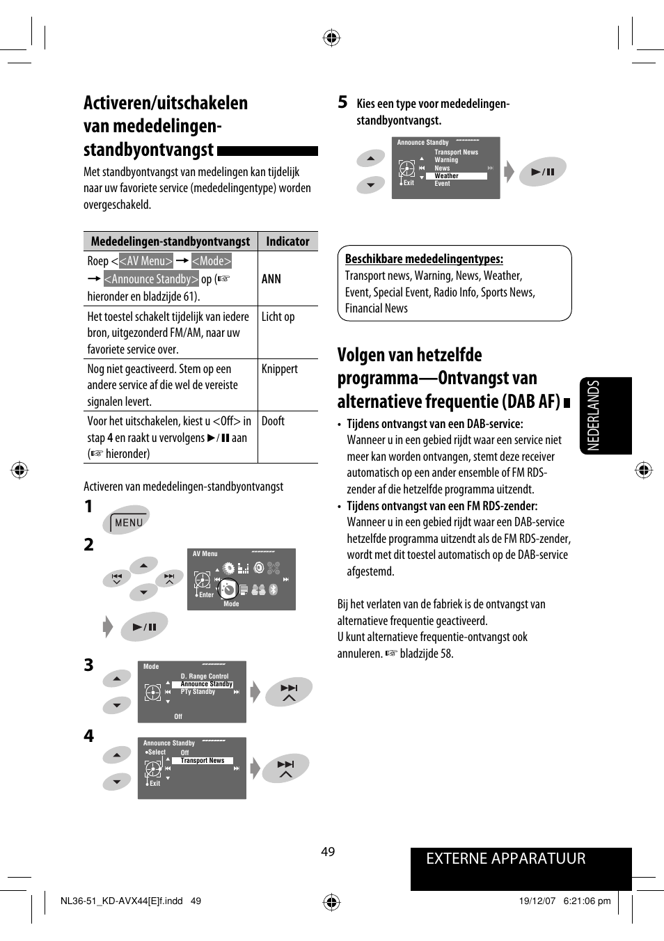 Externe apparatuur, Nederlands | JVC KD-AVX44 User Manual | Page 273 / 301