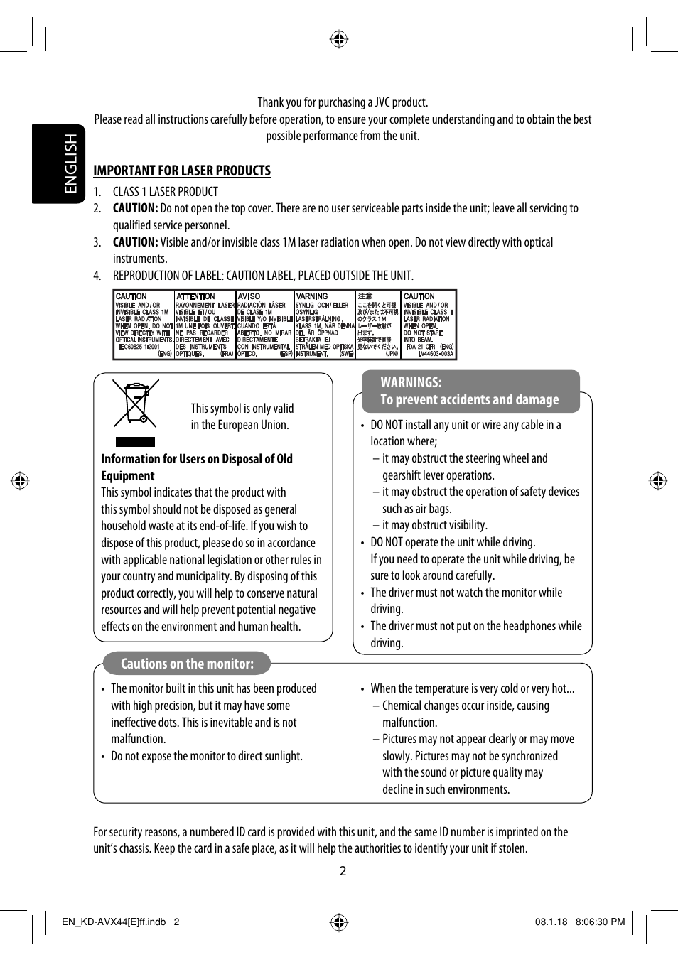 English | JVC KD-AVX44 User Manual | Page 4 / 301