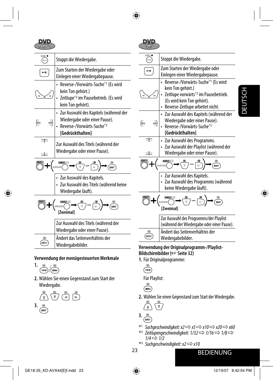 Bedienung, Deutsch | JVC KD-AVX44 User Manual | Page 99 / 301