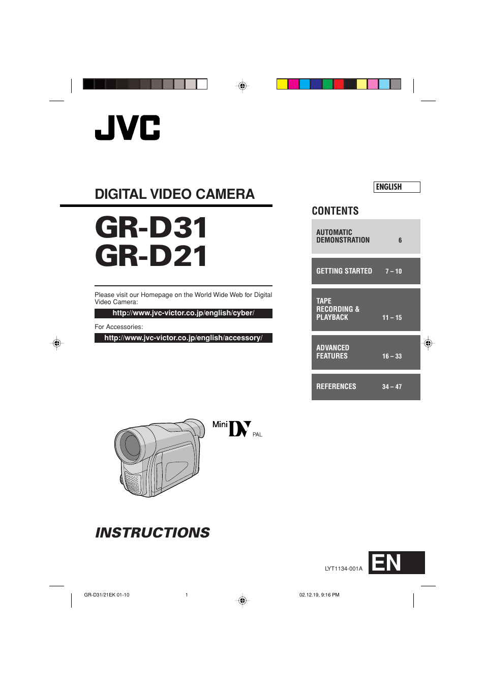 JVC GR-D21 User Manual | 48 pages