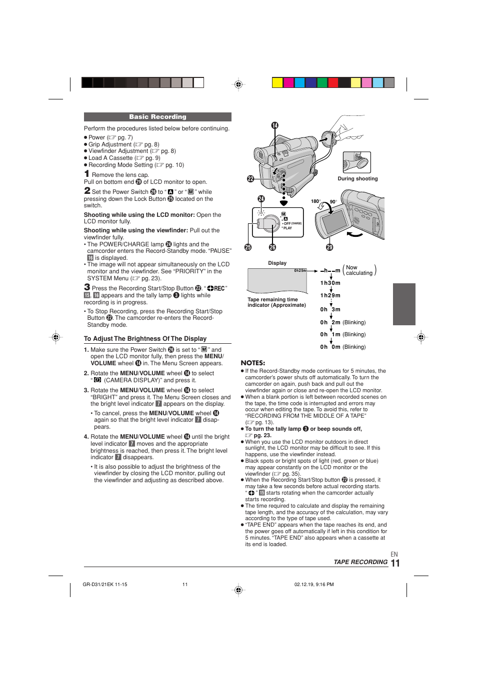 W$ t y r | JVC GR-D21 User Manual | Page 11 / 48