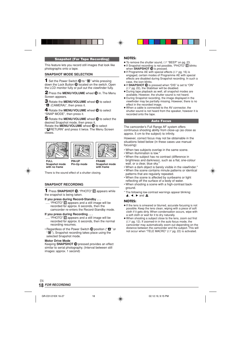 JVC GR-D21 User Manual | Page 18 / 48