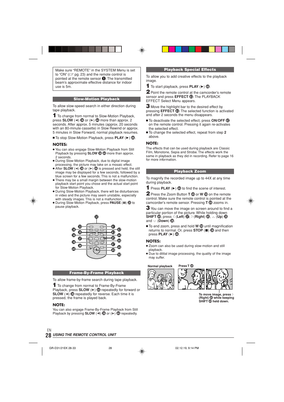JVC GR-D21 User Manual | Page 28 / 48