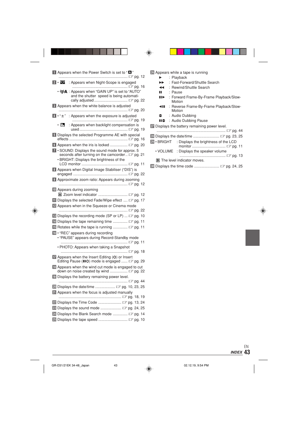 JVC GR-D21 User Manual | Page 43 / 48