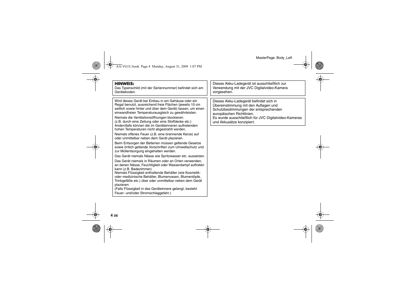 JVC AA-VG1 User Manual | Page 12 / 100