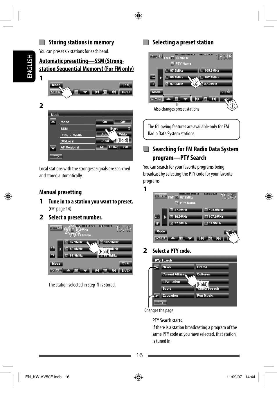 JVC KW-AV50 User Manual | Page 16 / 235