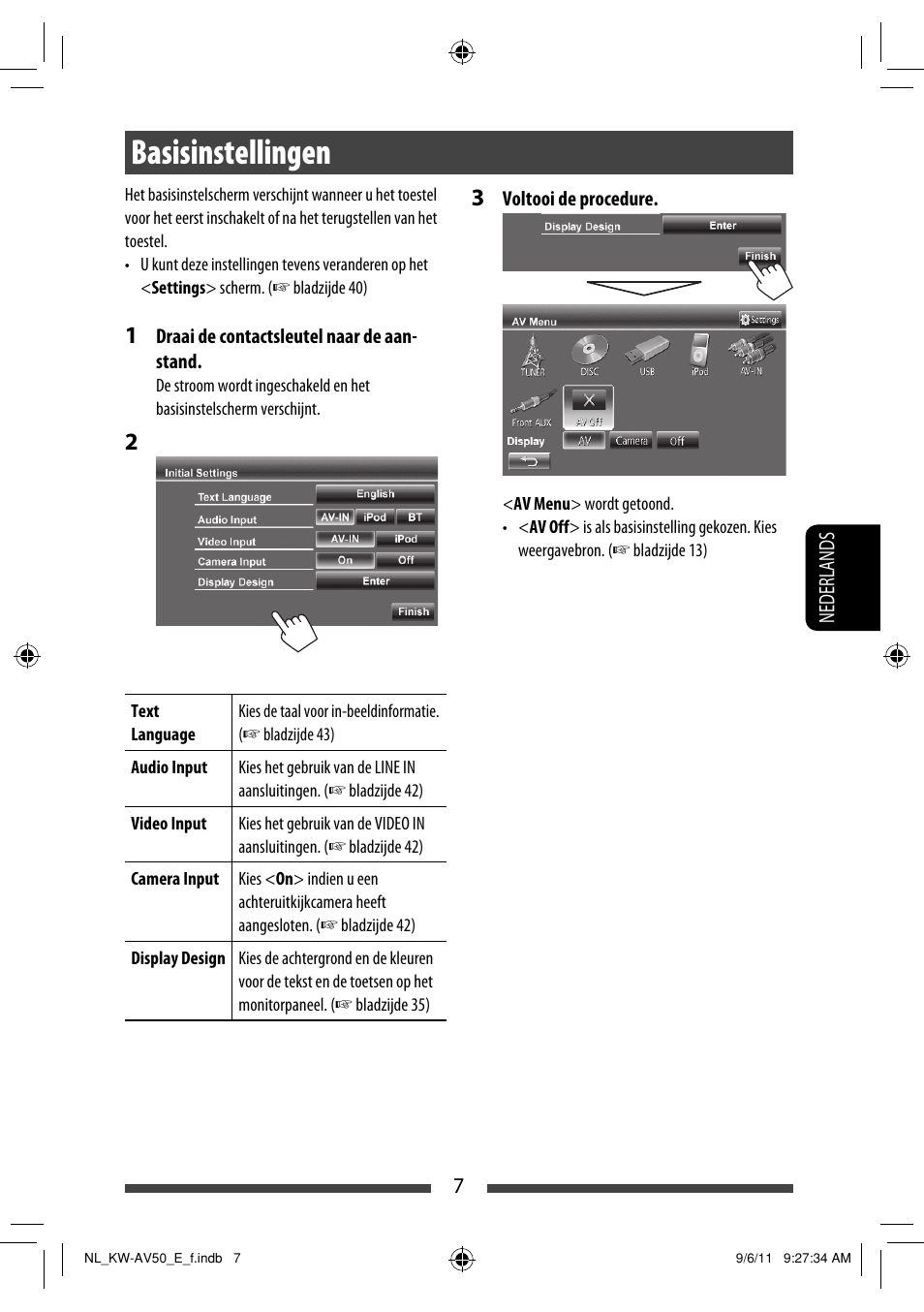 Basisinstellingen | JVC KW-AV50 User Manual | Page 181 / 235
