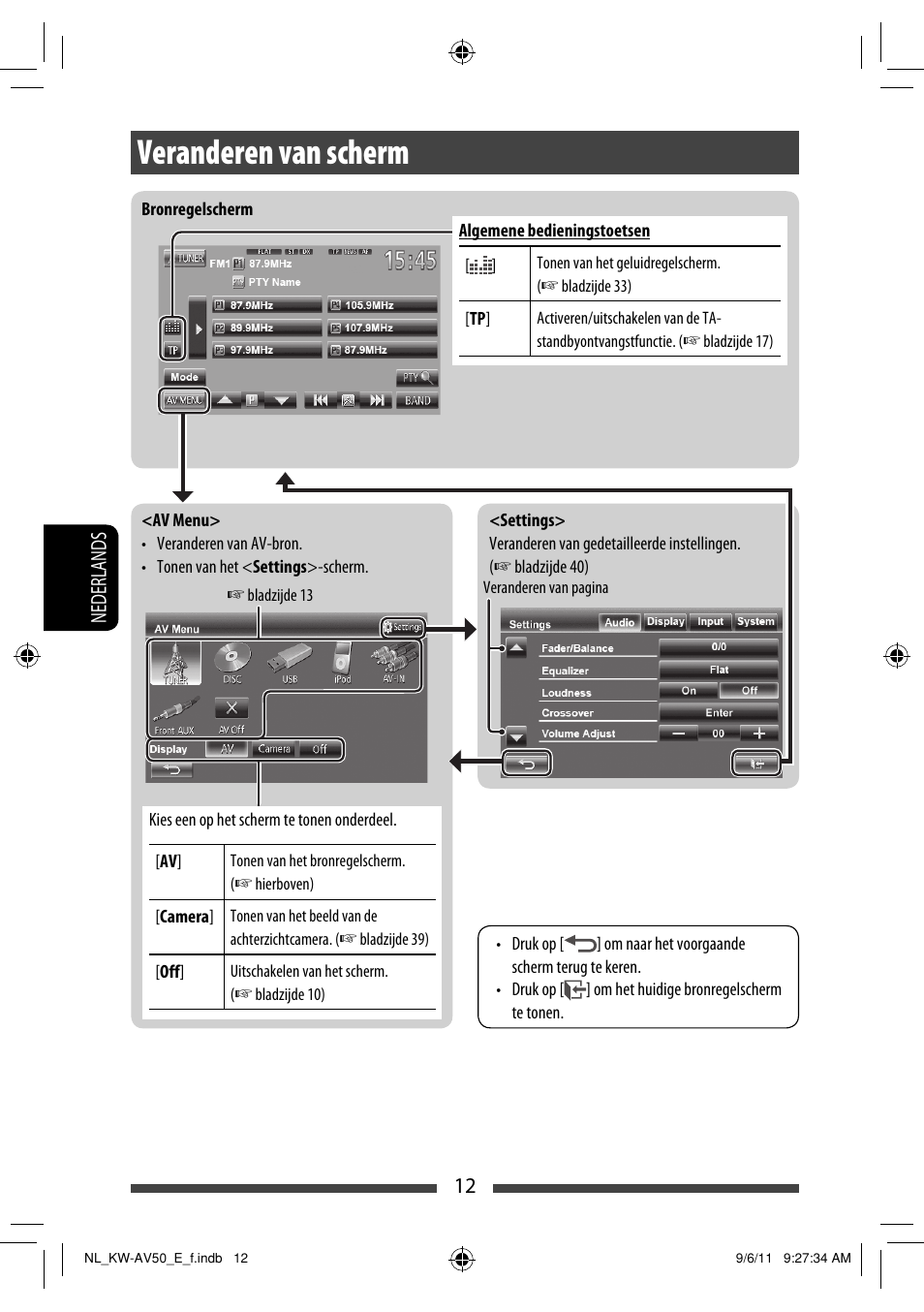 Veranderen van scherm | JVC KW-AV50 User Manual | Page 186 / 235