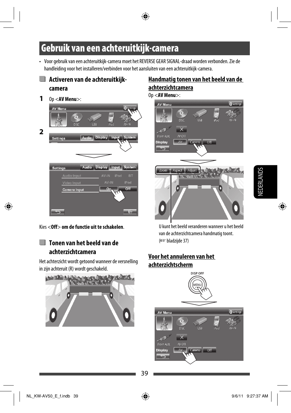 Gebruik van een achteruitkijk-camera | JVC KW-AV50 User Manual | Page 213 / 235