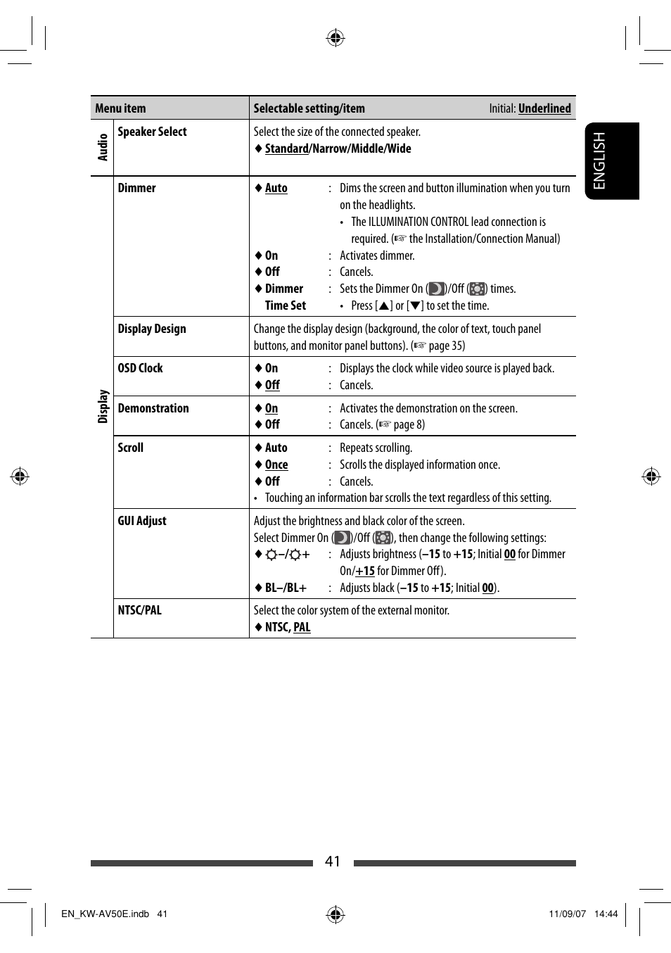 JVC KW-AV50 User Manual | Page 41 / 235