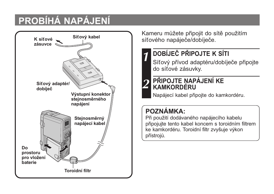 Probíhá napájení | JVC AA-V50 User Manual | Page 72 / 86