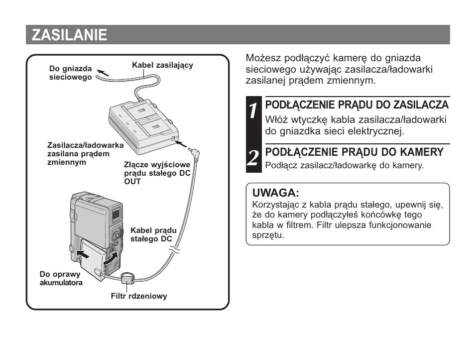 Zasilanie | JVC AA-V50 User Manual | Page 78 / 86