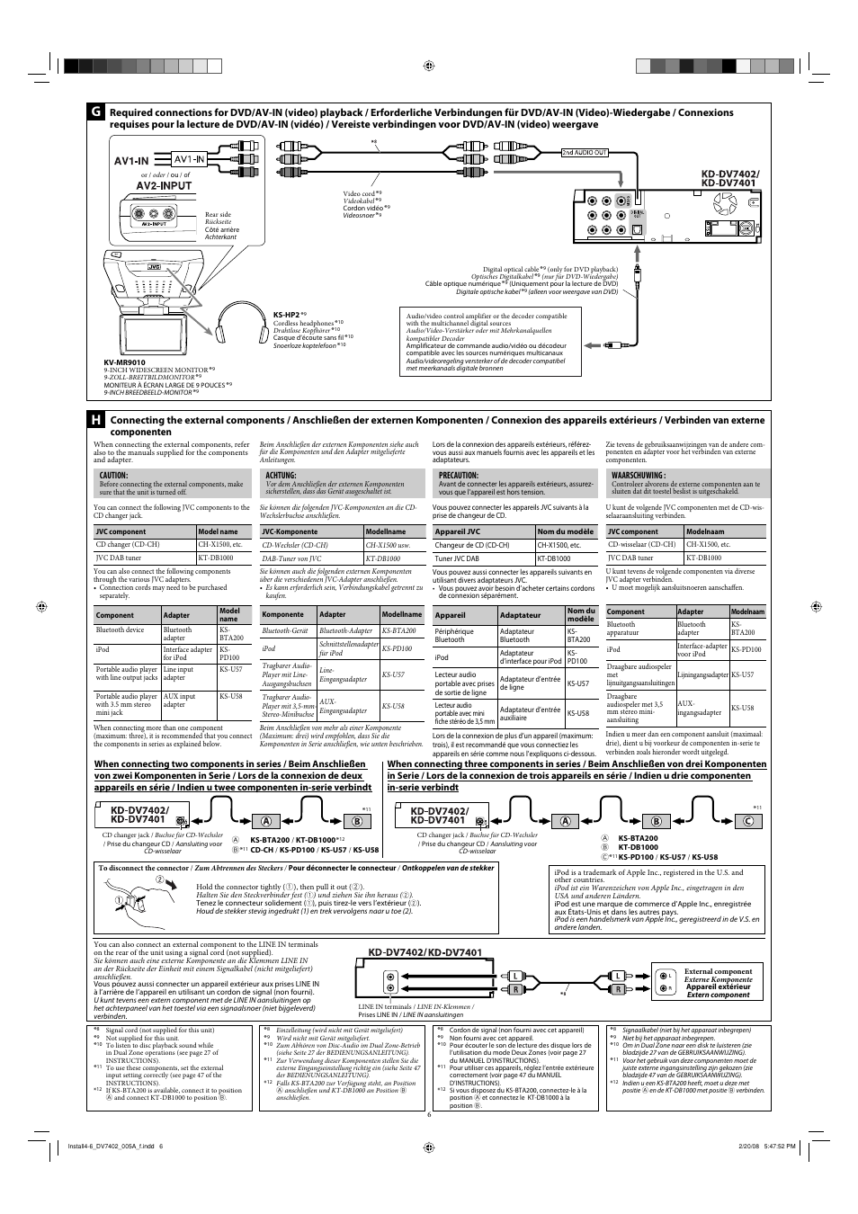 JVC KD-DV7402 User Manual | Page 6 / 6