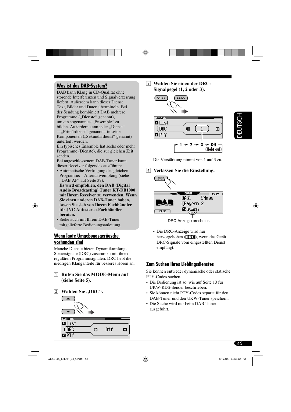 Deutsch | JVC KD-LH911 User Manual | Page 101 / 171