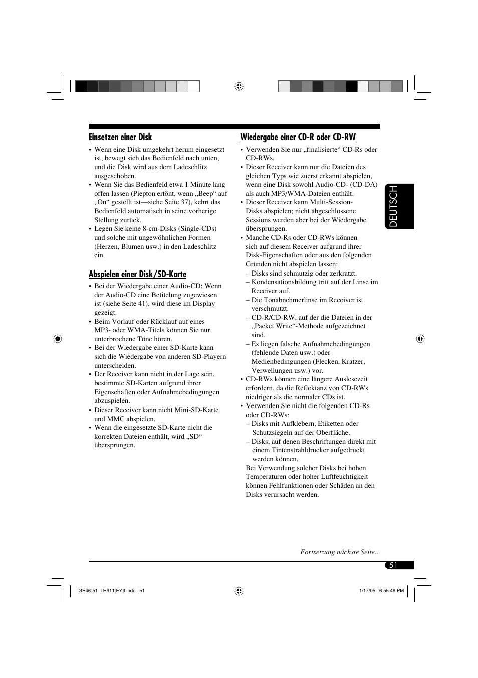 Deutsch | JVC KD-LH911 User Manual | Page 107 / 171