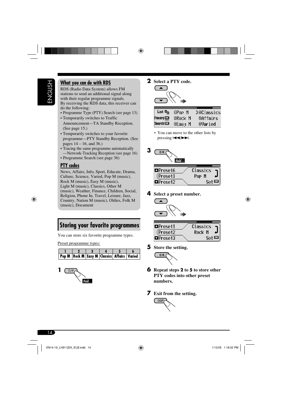 Storing your favorite programmes, English 2 | JVC KD-LH911 User Manual | Page 14 / 171