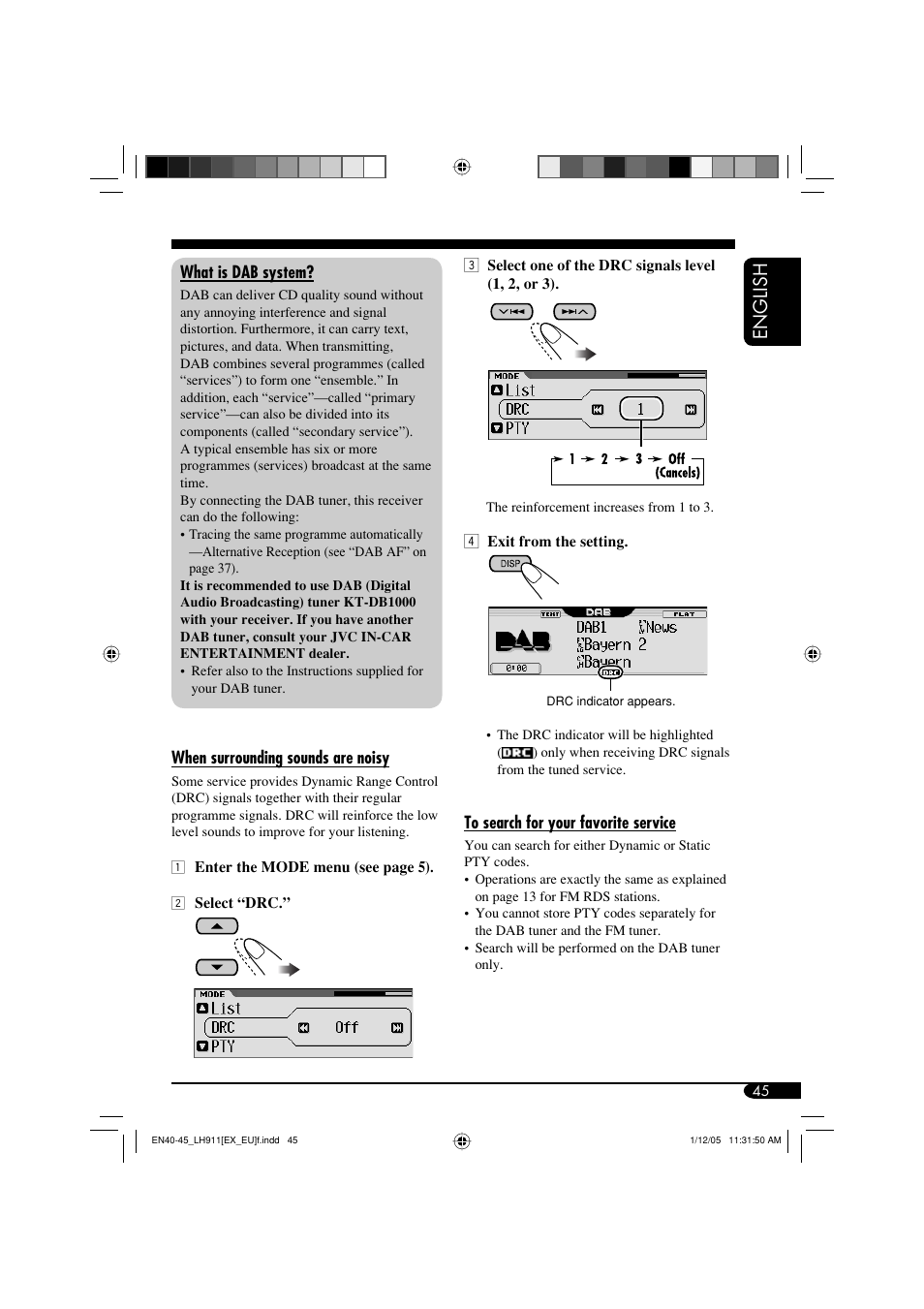English | JVC KD-LH911 User Manual | Page 45 / 171