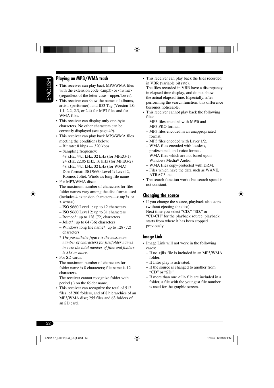 English | JVC KD-LH911 User Manual | Page 52 / 171