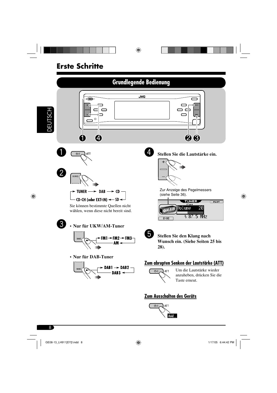 Erste schritte | JVC KD-LH911 User Manual | Page 64 / 171