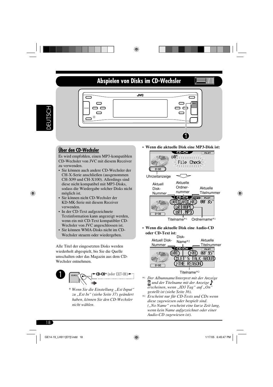 Abspielen von disks im cd-wechsler, Deutsch, Über den cd-wechsler | JVC KD-LH911 User Manual | Page 74 / 171