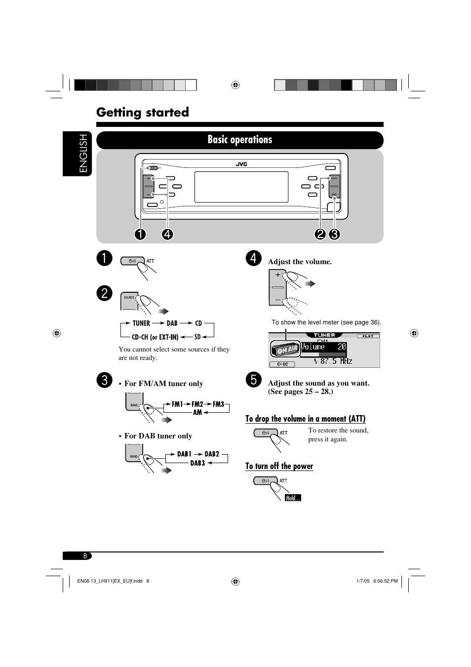 Getting started | JVC KD-LH911 User Manual | Page 8 / 171