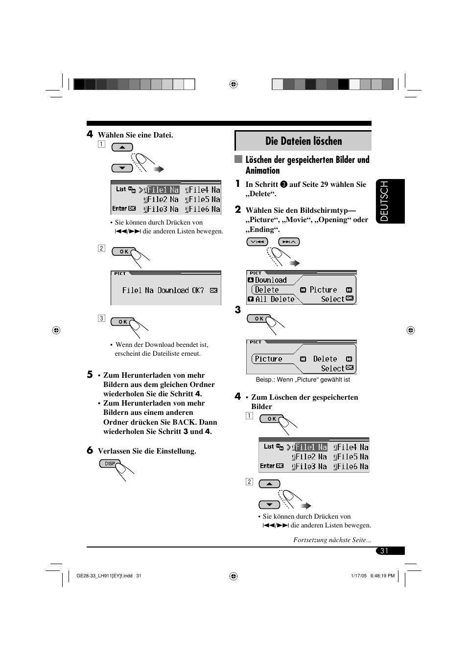 Die dateien löschen | JVC KD-LH911 User Manual | Page 87 / 171