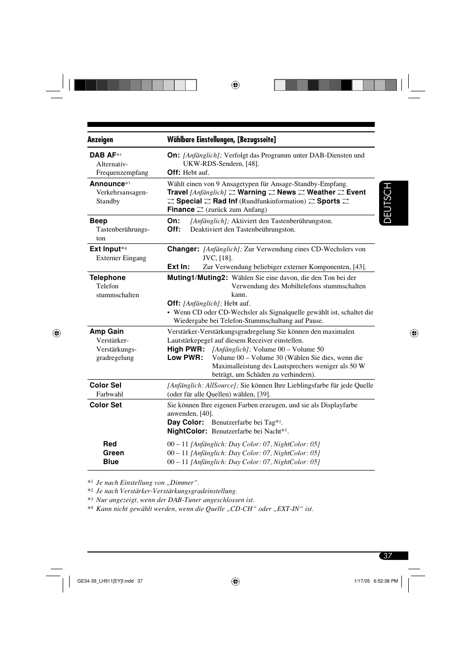 Deutsch | JVC KD-LH911 User Manual | Page 93 / 171