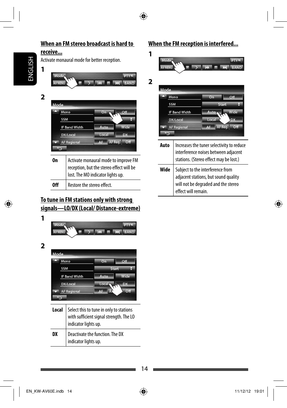 JVC KW-AV60BT User Manual | Page 14 / 277
