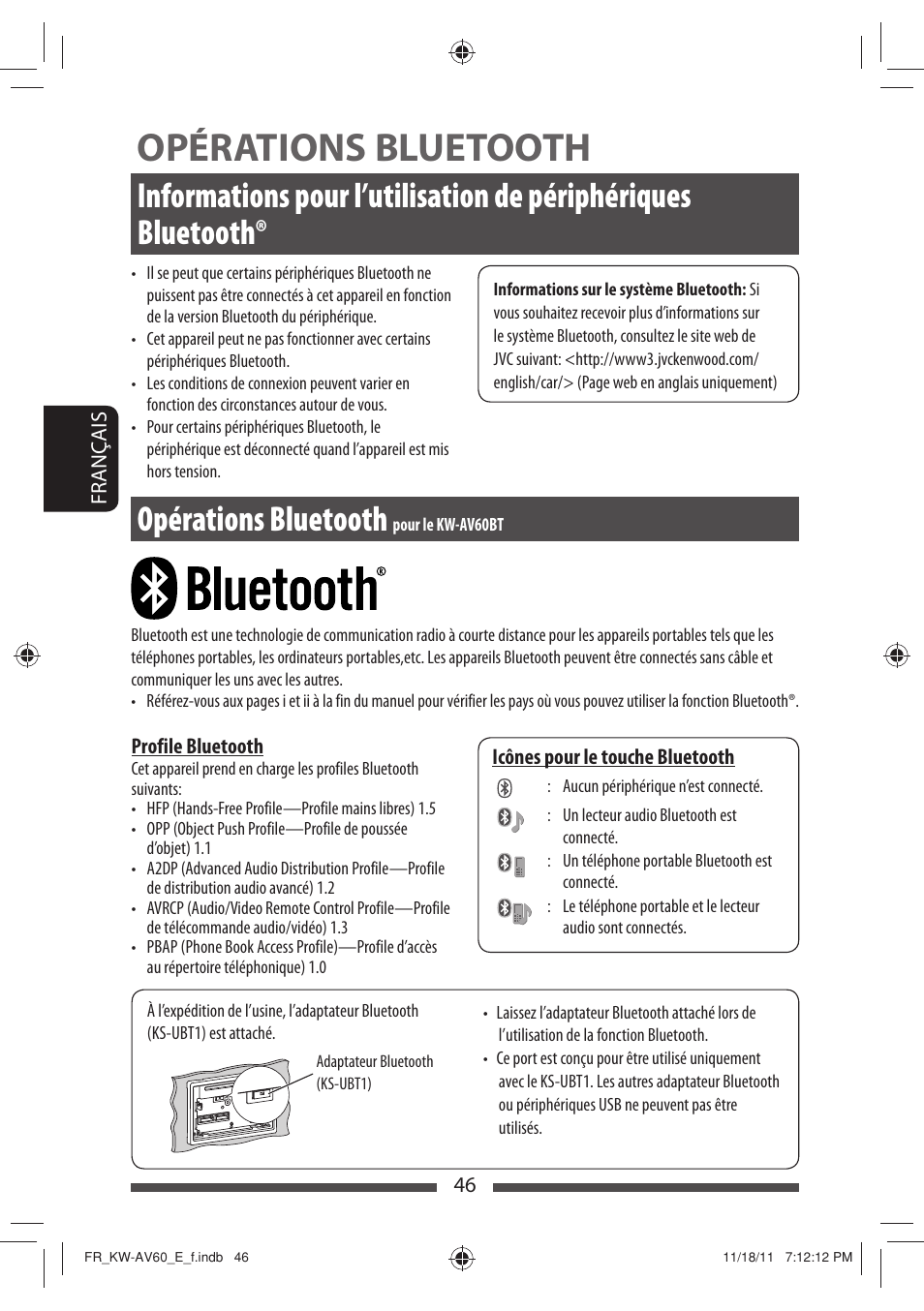 Opérations bluetooth | JVC KW-AV60BT User Manual | Page 182 / 277