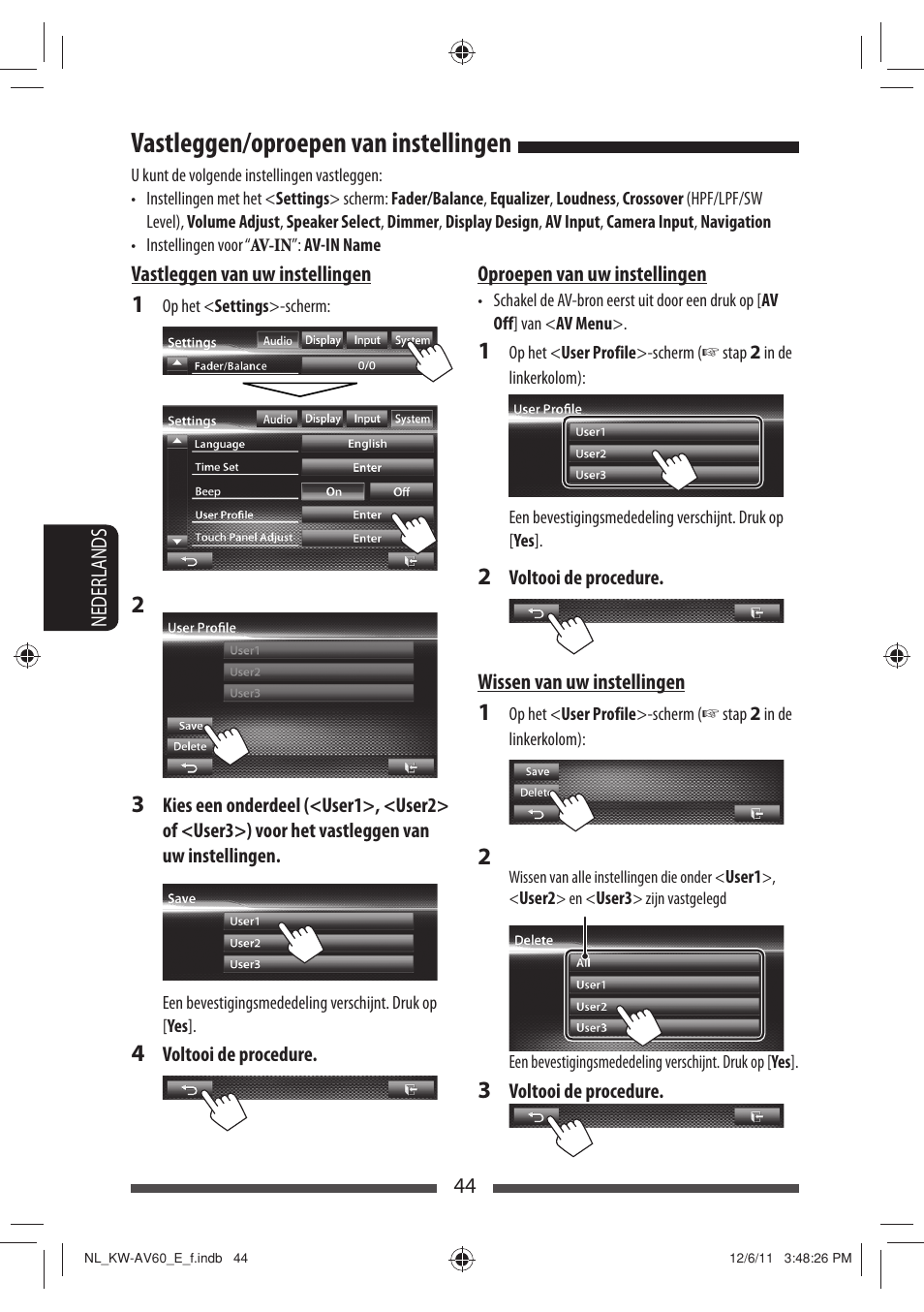 Vastleggen/oproepen van instellingen | JVC KW-AV60BT User Manual | Page 248 / 277