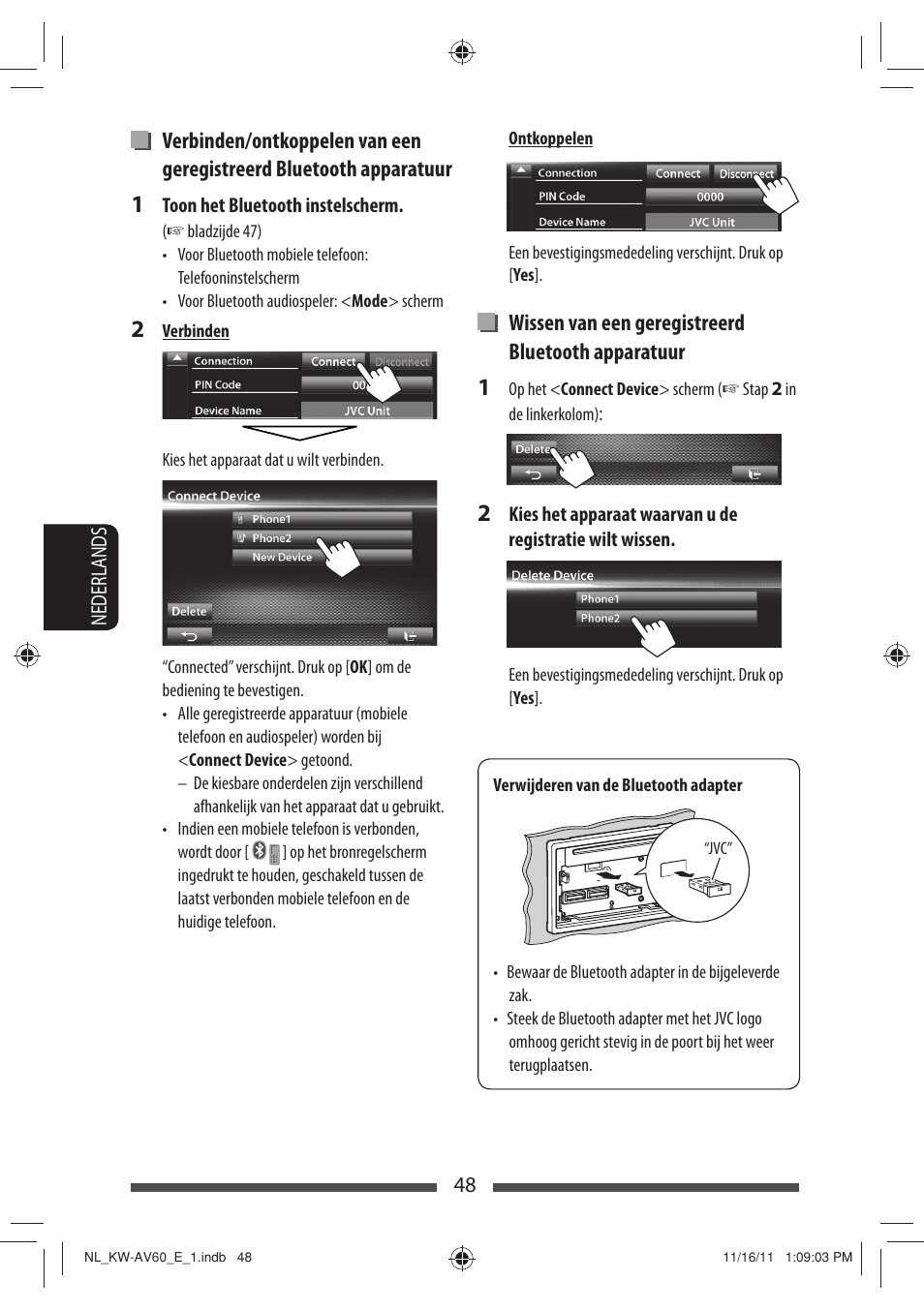 Wissen van een geregistreerd bluetooth apparatuur | JVC KW-AV60BT User Manual | Page 252 / 277