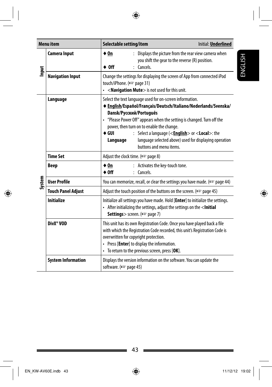 JVC KW-AV60BT User Manual | Page 43 / 277