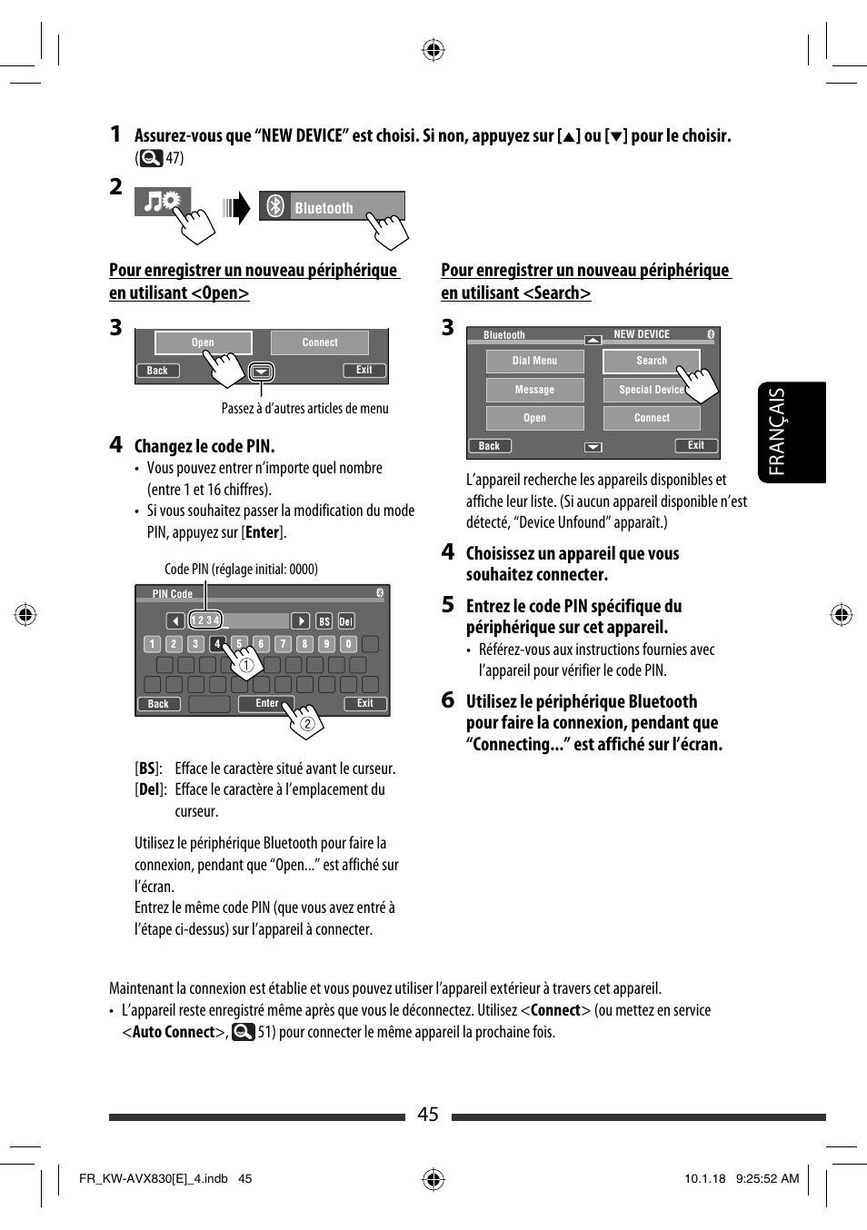 45 français | JVC KW-AVX830 User Manual | Page 181 / 279