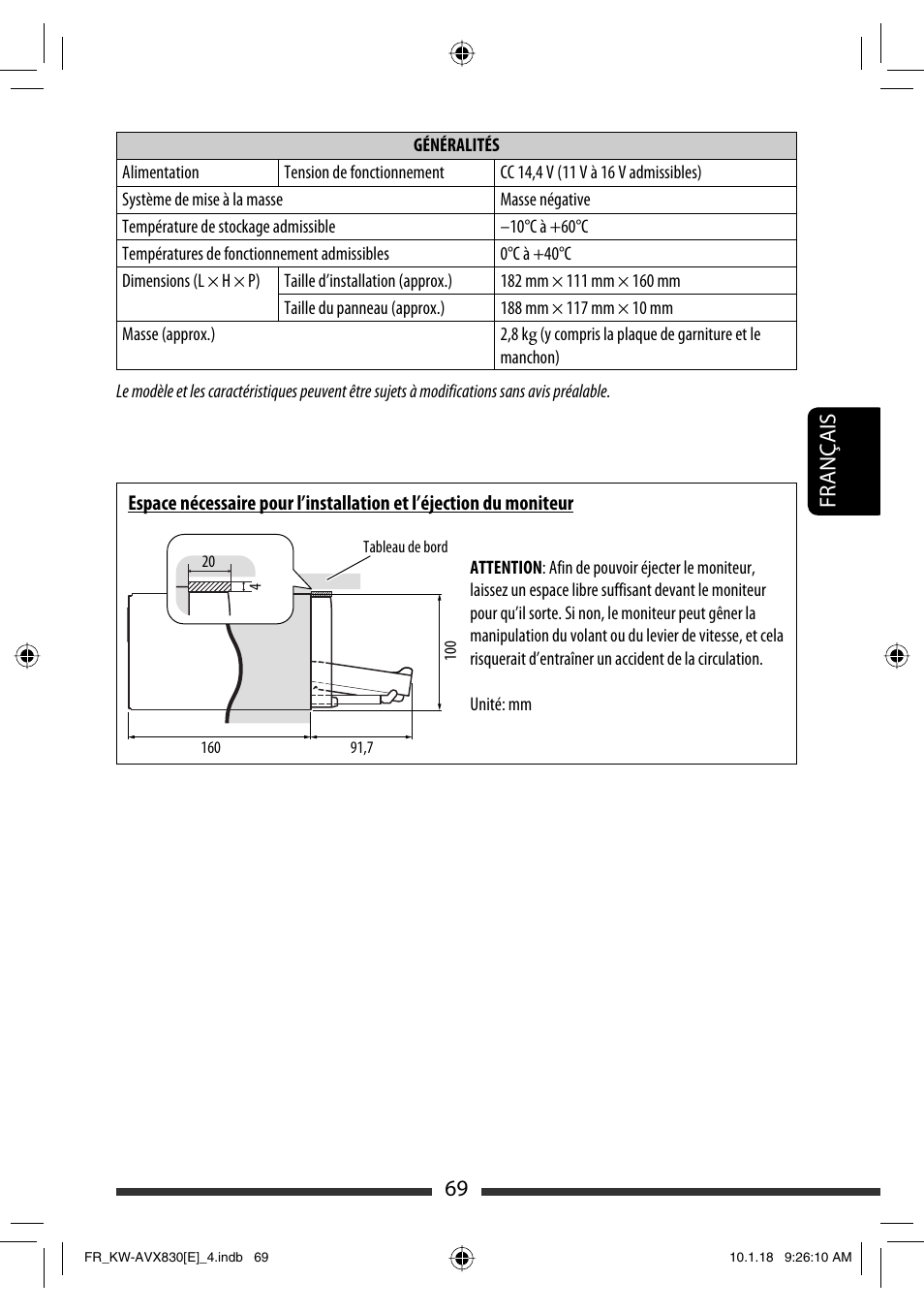 69 français | JVC KW-AVX830 User Manual | Page 205 / 279