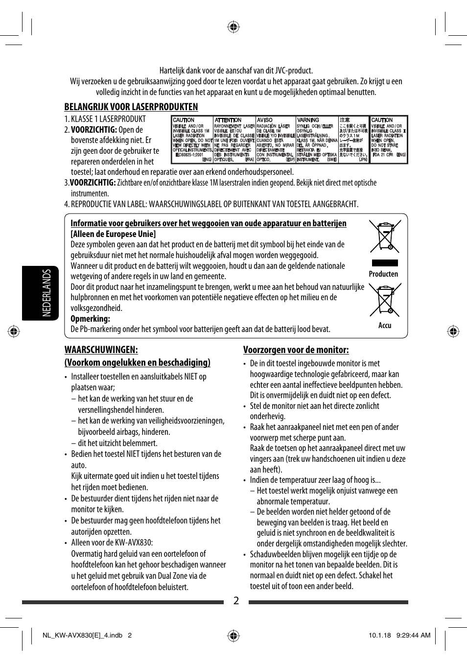 2nederlands | JVC KW-AVX830 User Manual | Page 206 / 279